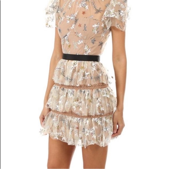Self-Portrait Dresses & Skirts - Self portrait tiered star mini dress